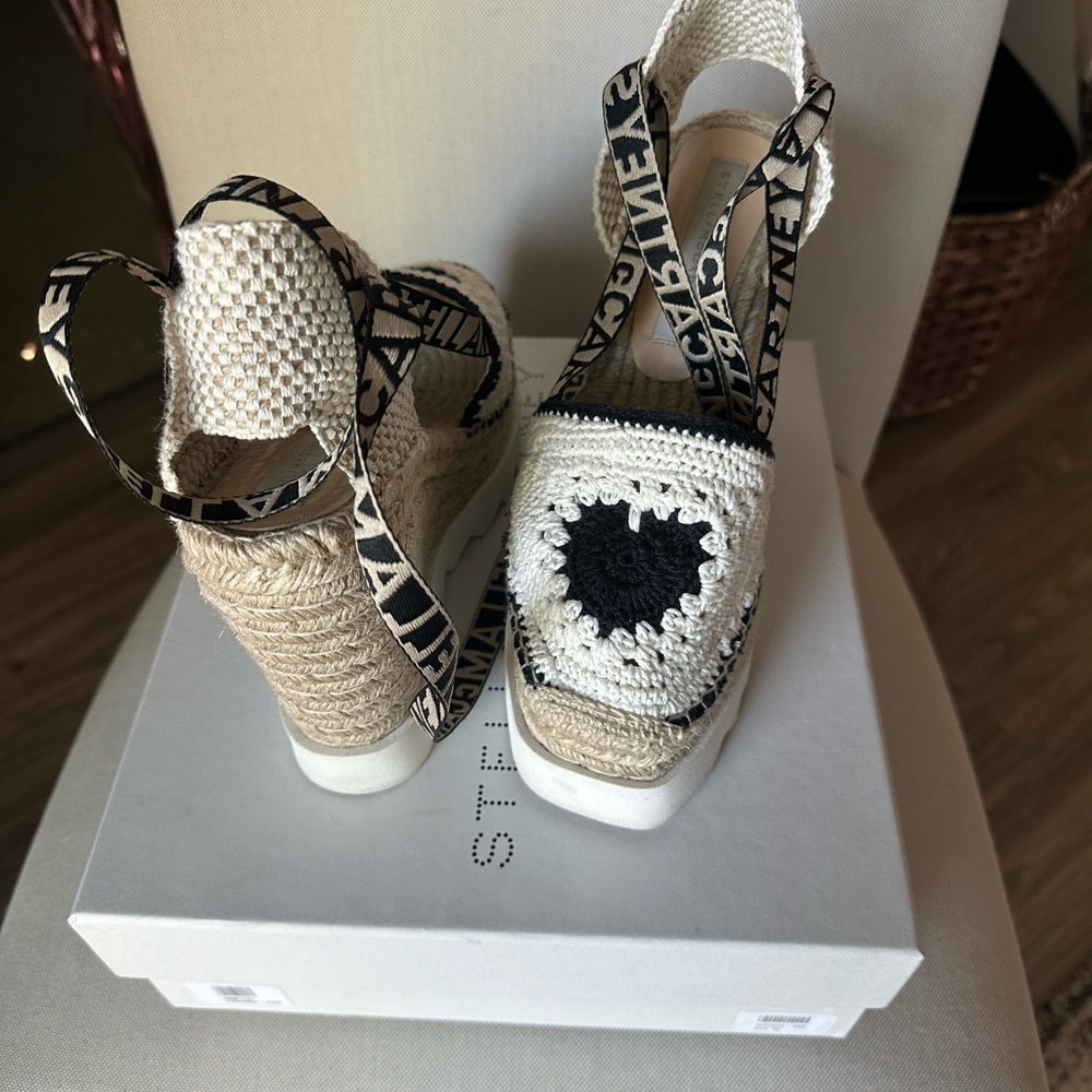 Stella McCartney Gaia Heart Crochet Espadrilles - Picture 4 of 14